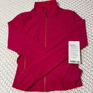 lululemon define cropped jacket nulu in pink dragonfruit size 8
